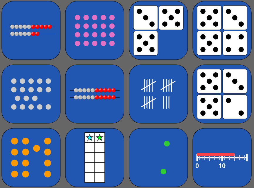 Whole Number Representation Match Game Image