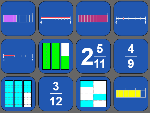 Fraction Representation Match Game Image